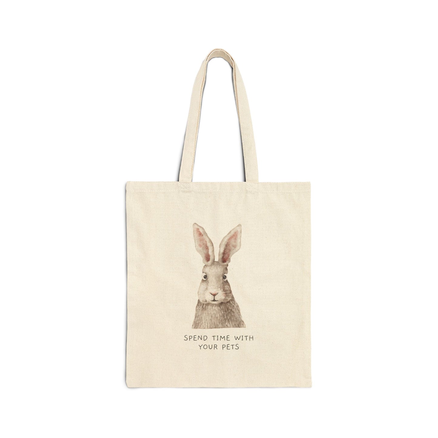 Bunny Bliss Cotton Canvas Tote Bag | Bunny Tote Bag | Rabbit Tote Bag | Gift for Bunny Lovers | Gift for Rabbit Lovers | Pets Lover Tote Bag | Pet Products | Pet Accessories | Bunny Gifts | Personalised Pet Products|  Pet Portrait | Custom Pet Portrait