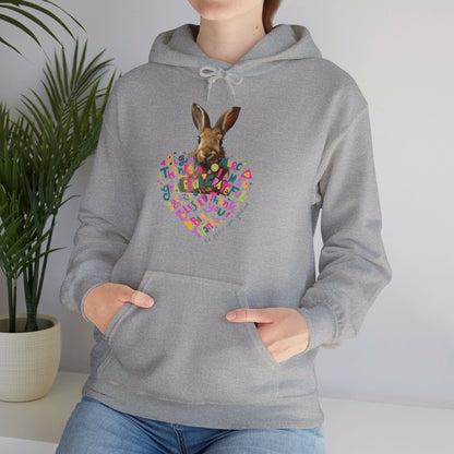 Gratitude Heart Bunny Hoodie Tee | Unisex Heavy Blend™ Hooded Sweatshirt | Gifts for Bunny Lovers | Pets Lover Tee | Rabbit Owner Shirt | Cute Rabbit Gifts |Personalized Pet Sweatshirt | Custom Gift | Bunny Shirt | Personalised Pet Hoodie