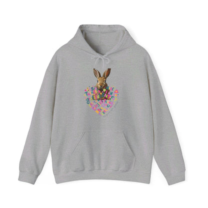 Gratitude Heart Bunny Hoodie Tee | Unisex Heavy Blend™ Hooded Sweatshirt | Gifts for Bunny Lovers | Pets Lover Tee | Rabbit Owner Shirt | Cute Rabbit Gifts |Personalized Pet Sweatshirt | Custom Gift | Bunny Shirt | Personalised Pet Hoodie