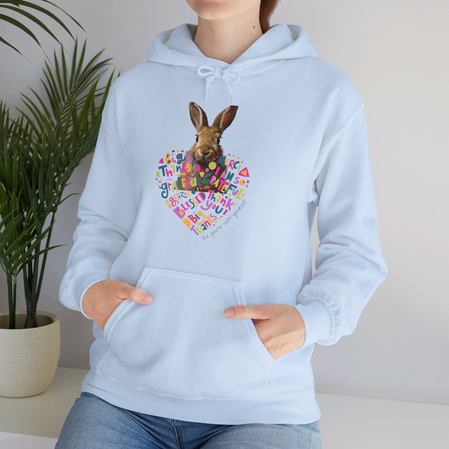 Gratitude Heart Bunny Hoodie Tee | Unisex Heavy Blend™ Hooded Sweatshirt | Gifts for Bunny Lovers | Pets Lover Tee | Rabbit Owner Shirt | Cute Rabbit Gifts |Personalized Pet Sweatshirt | Custom Gift | Bunny Shirt | Personalised Pet Hoodie