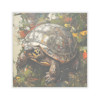 Whimsical Turtle Kiss-Cut Sticker, Turtle sticker, Reptile Sticker, Pet Sticker, Cute Animal Decals, Pet Decal, Nature Lover Gifts, Vinyl Sticker, Pet Gift, Laptop Sticker, Luggage Sticker, Water Bottle Sticker, Tumbler sticker, Scrapbook Sticker