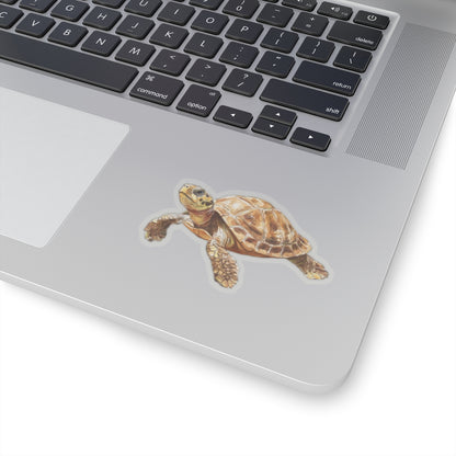 Whimsical Turtle Kiss-Cut Sticker, Turtle sticker, Reptile Sticker, Pet Sticker, Cute Animal Decals, Pet Decal, Vinyl Sticker, Pet Gift, Laptop Sticker, Luggage Sticker, Water Bottle Sticker, Tumbler sticker, Scrapbook Sticker