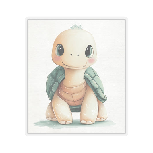 Whimsical Turtle Kiss-Cut Sticker, Turtle sticker, Reptile Sticker, Pet Sticker, Cute Animal Decals, Pet Decal, Vinyl Sticker, Pet Gift, Laptop Sticker, Luggage Sticker, Water Bottle Sticker, Tumbler sticker, Scrapbook Sticker