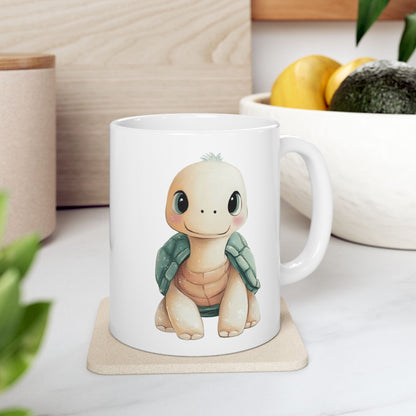Cute Turtle Ceramic Mug | Unique Gift for Animal Lovers, Kitchen Decor, Cute Drinkware, Fun Collectible Mug