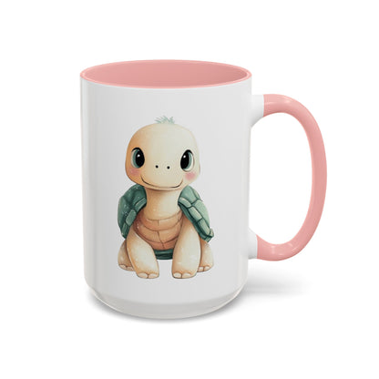 Cute Turtle Accent Coffee Mug, Unique Gift for Animal Lovers, Kitchen Decor, Cute Drinkware, Fun Collectible Mug