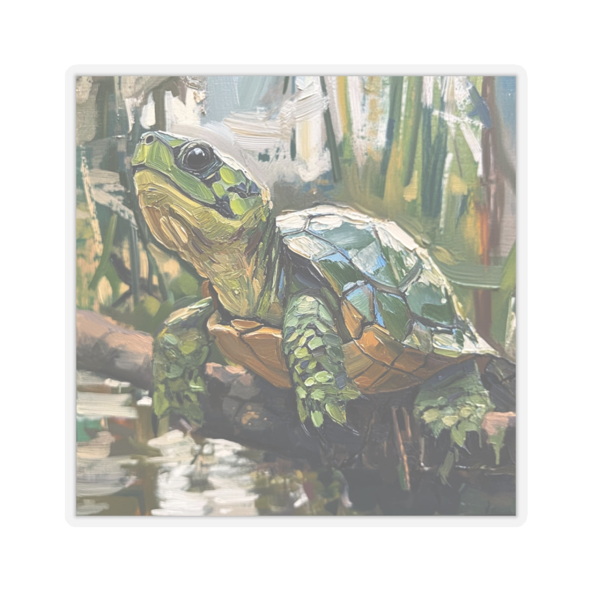 Whimsical Turtle Kiss-Cut Sticker, Turtle sticker, Reptile Sticker, Pet Sticker, Cute Animal Decals, Pet Decal, Vinyl Sticker, Pet Gift, Laptop Sticker, Luggage Sticker, Water Bottle Sticker, Luggage Sticker, Tumbler sticker, Scrapbook Sticker