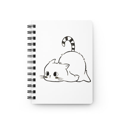Playful Cat Spiral Bound Journal, Cute Notebook, Gift for Cat Lovers, Aesthetic Doodle Sketchbook, Perfect for Journaling