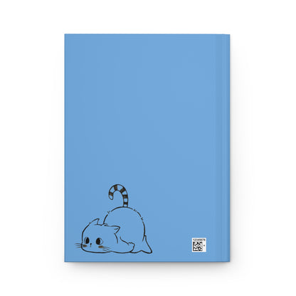 Adorable Cat Hardcover Journal,  Cute Pet Notebook, Kawaii Animal Diary, Gift for Cat Lovers