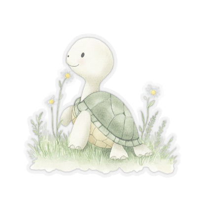 Whimsical Turtle Kiss-Cut Sticker, Turtle sticker, Reptile Sticker, Pet Sticker, Cute Animal Decals, Pet Decal, Vinyl Sticker, Pet Gift, Laptop Sticker, Luggage Sticker, Water Bottle Sticker, Tumbler sticker, Scrapbook Sticker