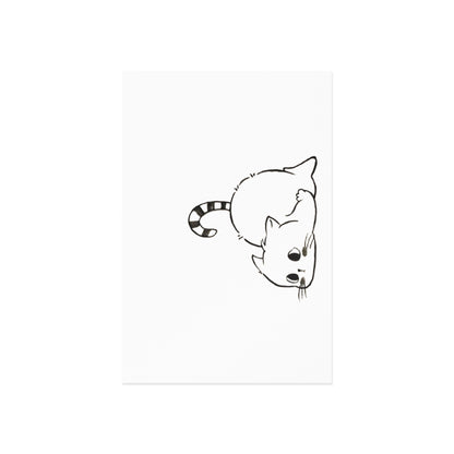 Cute Cat Glossy Postcards, Cat Lover Gift, Customised Gift