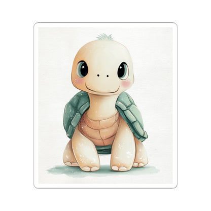 Whimsical Turtle Kiss-Cut Sticker, Turtle sticker, Reptile Sticker, Pet Sticker, Cute Animal Decals, Pet Decal, Vinyl Sticker, Pet Gift, Laptop Sticker, Luggage Sticker, Water Bottle Sticker, Tumbler sticker, Scrapbook Sticker