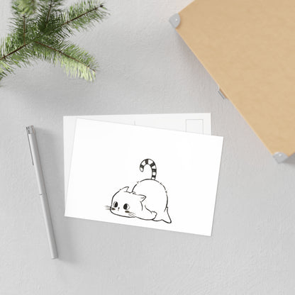 Cute Cat Glossy Postcards, Cat Lover Gift, Customised Gift