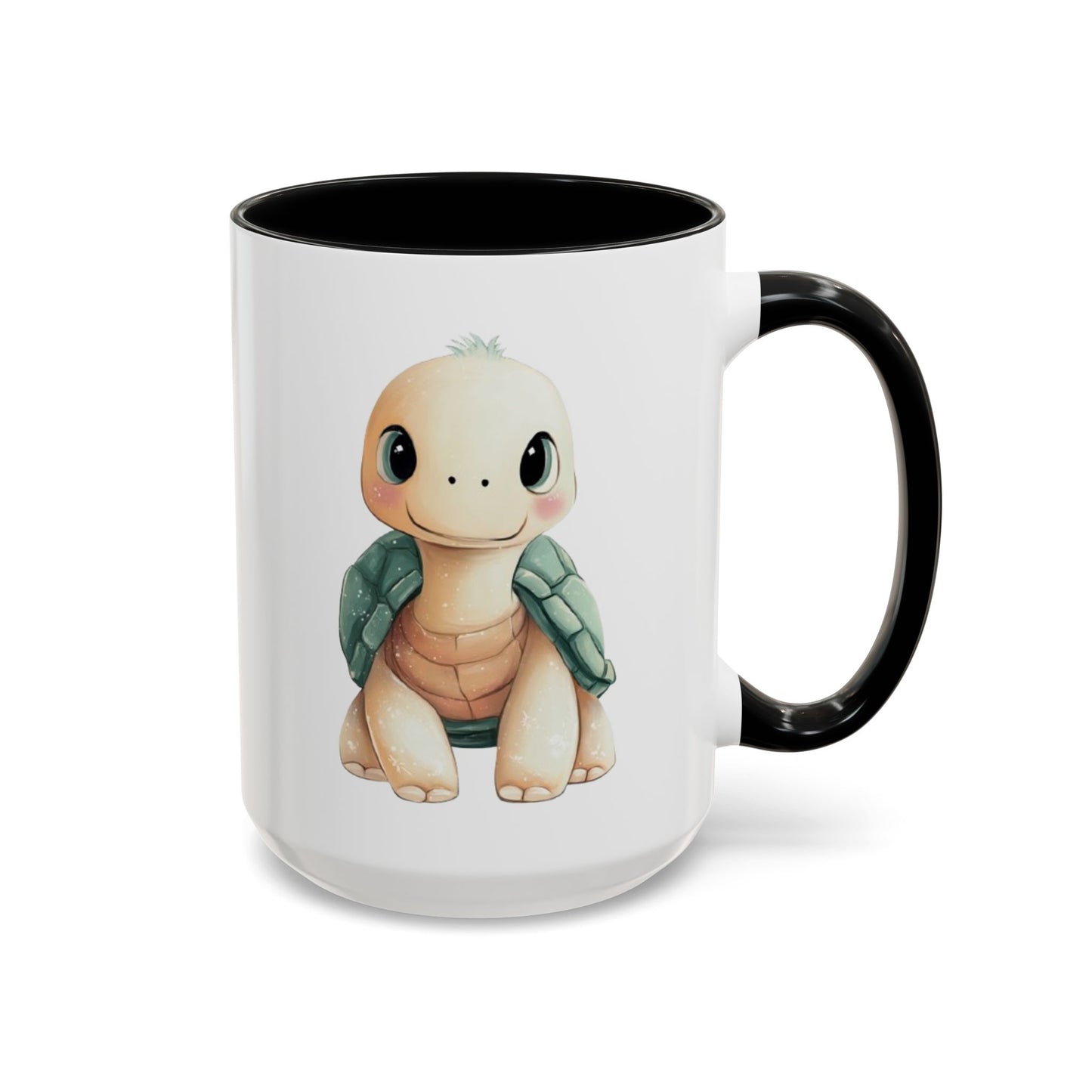 Cute Turtle Accent Coffee Mug, Unique Gift for Animal Lovers, Kitchen Decor, Cute Drinkware, Fun Collectible Mug