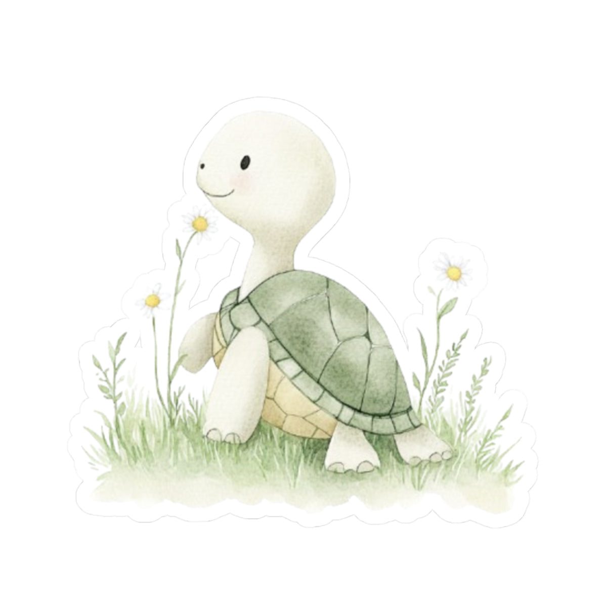 Whimsical Turtle Kiss-Cut Sticker, Turtle sticker, Reptile Sticker, Pet Sticker, Cute Animal Decals, Pet Decal, Vinyl Sticker, Pet Gift, Laptop Sticker, Luggage Sticker, Water Bottle Sticker, Tumbler sticker, Scrapbook Sticker