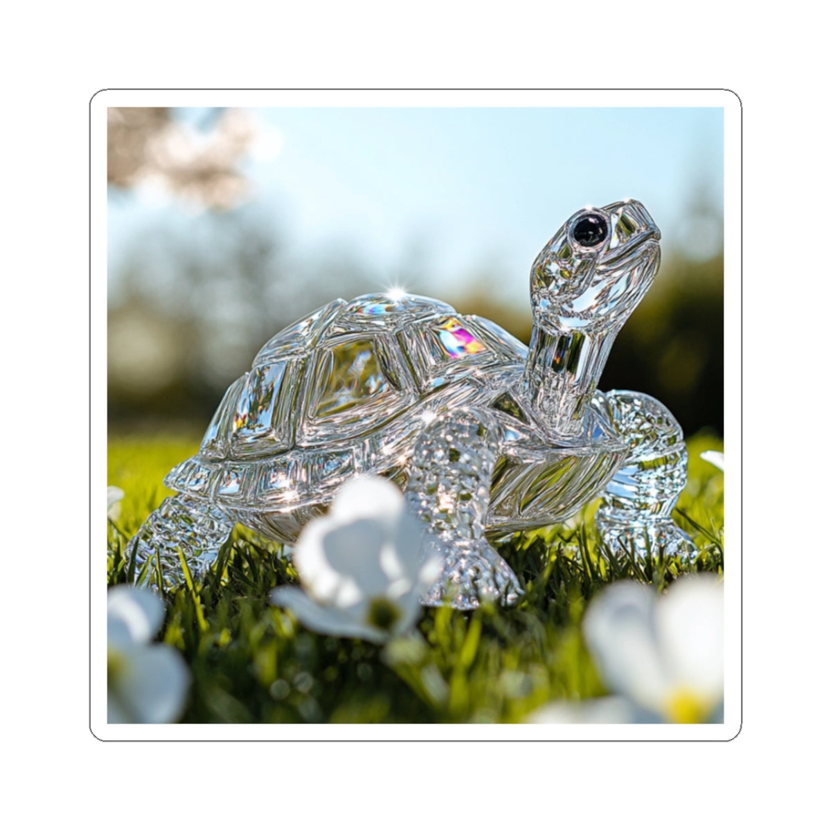 Whimsical Turtle Kiss-Cut Sticker, Turtle sticker, Reptile Sticker, Pet Sticker, Cute Animal Decals, Pet Decal, Vinyl Sticker, Pet Gift, Laptop Sticker, Water Bottle Sticker, Tumbler sticker, Luggage Sticker, Scrapbook Sticker