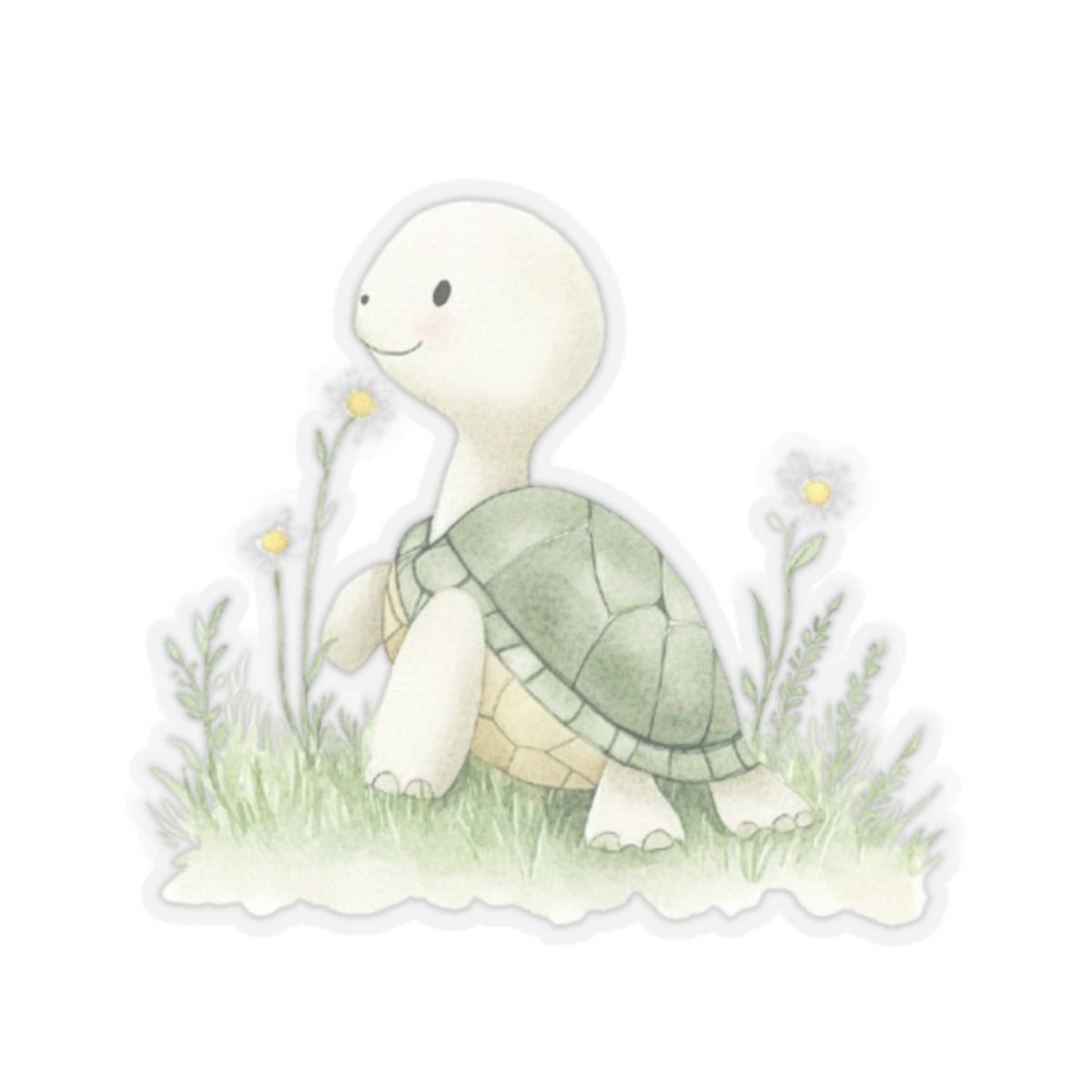 Whimsical Turtle Kiss-Cut Sticker, Turtle sticker, Reptile Sticker, Pet Sticker, Cute Animal Decals, Pet Decal, Vinyl Sticker, Pet Gift, Laptop Sticker, Luggage Sticker, Water Bottle Sticker, Tumbler sticker, Scrapbook Sticker