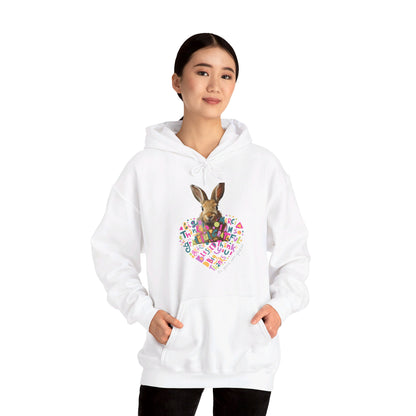 Gratitude Heart Bunny Hoodie Tee | Unisex Heavy Blend™ Hooded Sweatshirt | Gifts for Bunny Lovers | Pets Lover Tee | Rabbit Owner Shirt | Cute Rabbit Gifts |Personalized Pet Sweatshirt | Custom Gift | Bunny Shirt | Personalised Pet Hoodie