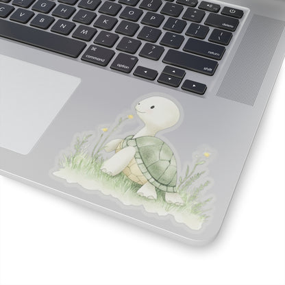 Whimsical Turtle Kiss-Cut Sticker, Turtle sticker, Reptile Sticker, Pet Sticker, Cute Animal Decals, Pet Decal, Vinyl Sticker, Pet Gift, Laptop Sticker, Luggage Sticker, Water Bottle Sticker, Tumbler sticker, Scrapbook Sticker