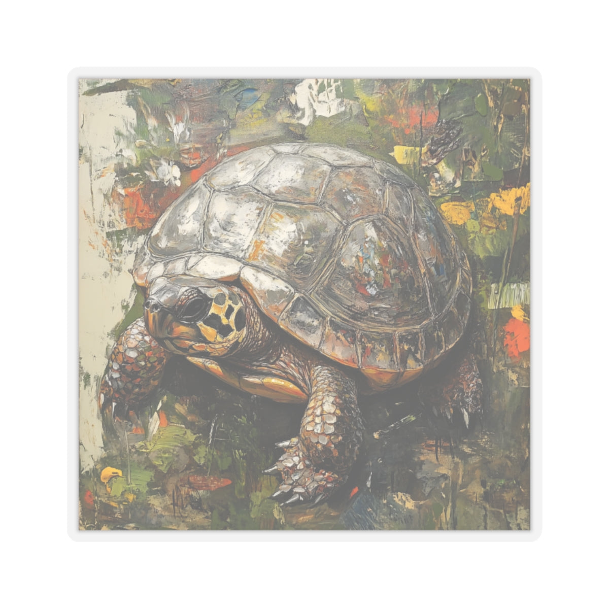 Whimsical Turtle Kiss-Cut Sticker, Turtle sticker, Reptile Sticker, Pet Sticker, Cute Animal Decals, Pet Decal, Nature Lover Gifts, Vinyl Sticker, Pet Gift, Laptop Sticker, Luggage Sticker, Water Bottle Sticker, Tumbler sticker, Scrapbook Sticker