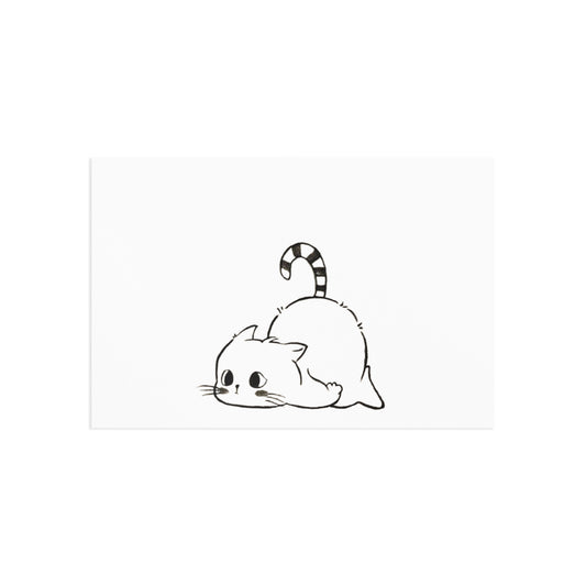 Cute Cat Glossy Postcards, Cat Lover Gift, Customised Gift