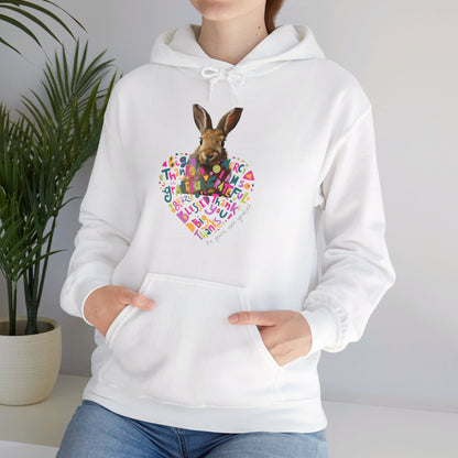 Gratitude Heart Bunny Hoodie Tee | Unisex Heavy Blend™ Hooded Sweatshirt | Gifts for Bunny Lovers | Pets Lover Tee | Rabbit Owner Shirt | Cute Rabbit Gifts |Personalized Pet Sweatshirt | Custom Gift | Bunny Shirt | Personalised Pet Hoodie