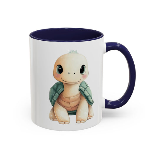 Cute Turtle Accent Coffee Mug, Unique Gift for Animal Lovers, Kitchen Decor, Cute Drinkware, Fun Collectible Mug
