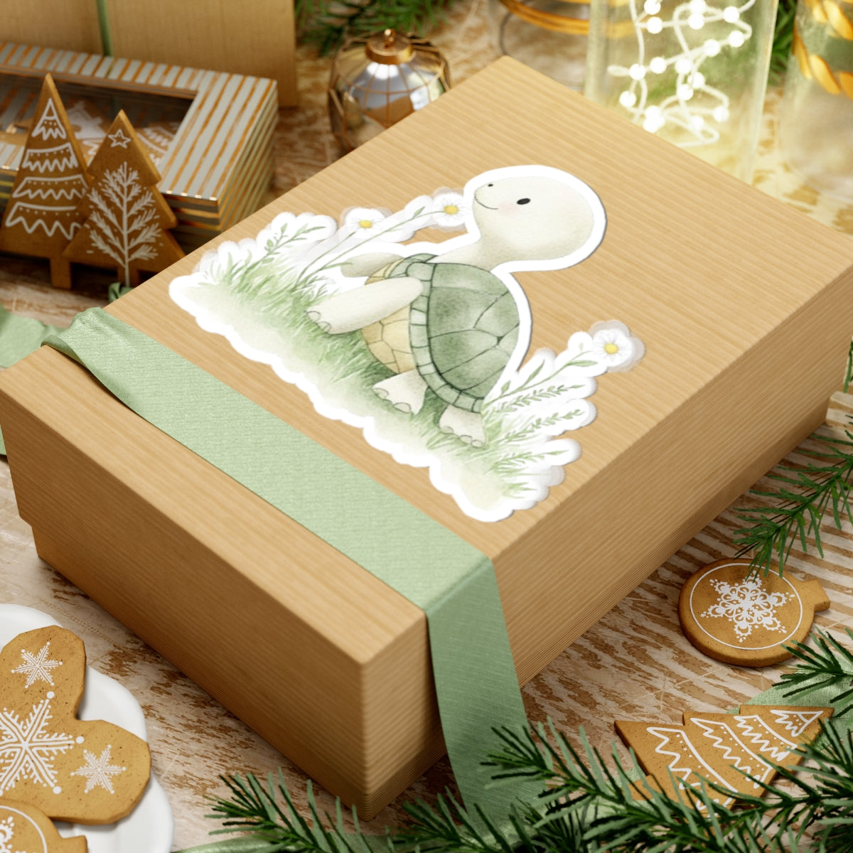 Whimsical Turtle Kiss-Cut Sticker, Turtle sticker, Reptile Sticker, Pet Sticker, Cute Animal Decals, Pet Decal, Vinyl Sticker, Pet Gift, Laptop Sticker, Luggage Sticker, Water Bottle Sticker, Tumbler sticker, Scrapbook Sticker