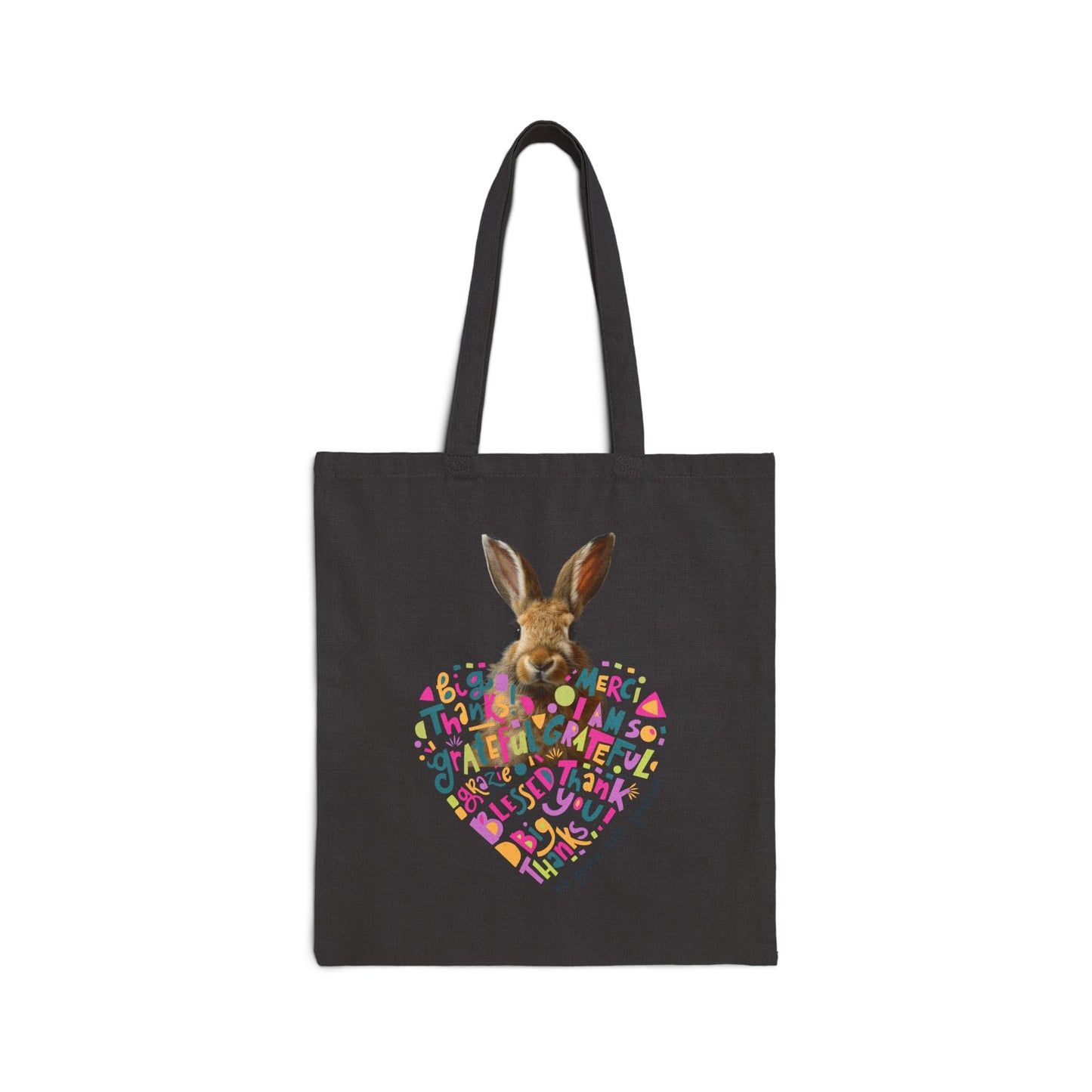 Bunny Heart Cotton Canvas Tote Bag | Bunny Tote Bag | Rabbit Tote Bag | Gift for Bunny Lovers | Gift for Rabbit Lovers | Pets Lover Tote Bag | Pet Products | Pet Accessories | Bunny Gifts | Personalised Pet Products| Pet Portrait | Custom Pet Portrait