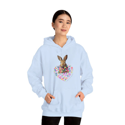 Gratitude Heart Bunny Hoodie Tee | Unisex Heavy Blend™ Hooded Sweatshirt | Gifts for Bunny Lovers | Pets Lover Tee | Rabbit Owner Shirt | Cute Rabbit Gifts |Personalized Pet Sweatshirt | Custom Gift | Bunny Shirt | Personalised Pet Hoodie
