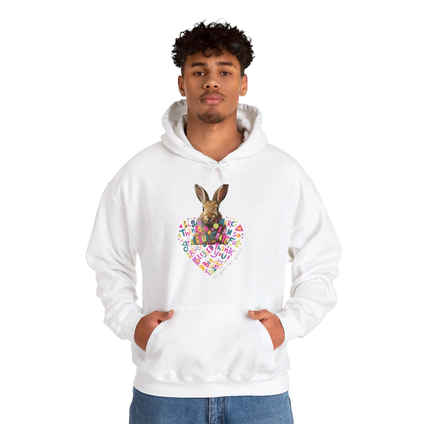 Gratitude Heart Bunny Hoodie Tee | Unisex Heavy Blend™ Hooded Sweatshirt | Gifts for Bunny Lovers | Pets Lover Tee | Rabbit Owner Shirt | Cute Rabbit Gifts |Personalized Pet Sweatshirt | Custom Gift | Bunny Shirt | Personalised Pet Hoodie