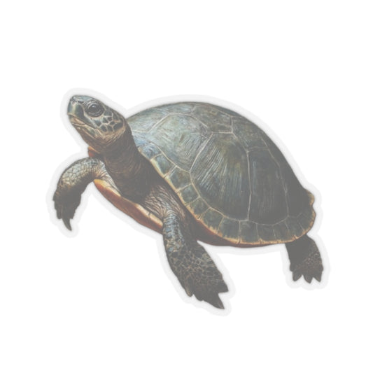 Whimsical Turtle Kiss-Cut Sticker, Turtle sticker, Reptile Sticker, Pet Sticker, Cute Animal Decals, Pet Decal, Vinyl Sticker, Pet Gift, Laptop Sticker, Luggage Sticker, Water Bottle Sticker, Tumbler sticker, Scrapbook Sticker