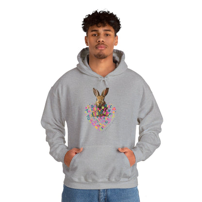 Gratitude Heart Bunny Hoodie Tee | Unisex Heavy Blend™ Hooded Sweatshirt | Gifts for Bunny Lovers | Pets Lover Tee | Rabbit Owner Shirt | Cute Rabbit Gifts |Personalized Pet Sweatshirt | Custom Gift | Bunny Shirt | Personalised Pet Hoodie