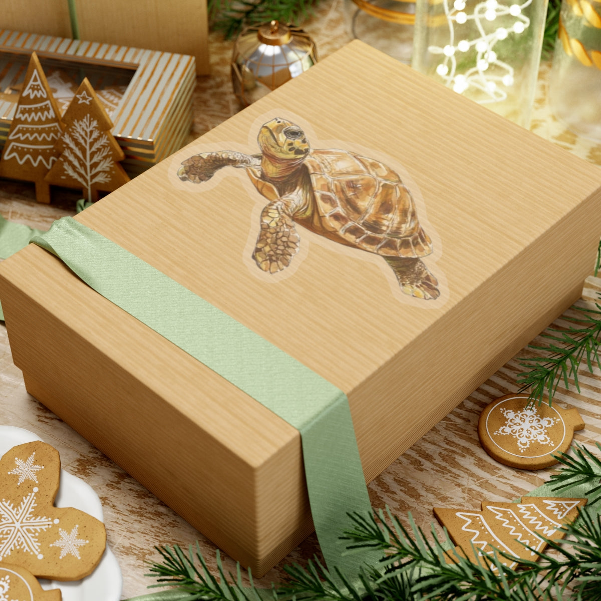 Whimsical Turtle Kiss-Cut Sticker, Turtle sticker, Reptile Sticker, Pet Sticker, Cute Animal Decals, Pet Decal, Vinyl Sticker, Pet Gift, Laptop Sticker, Luggage Sticker, Water Bottle Sticker, Tumbler sticker, Scrapbook Sticker