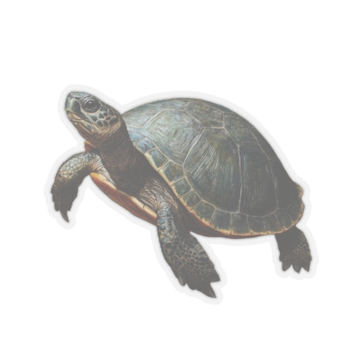 Whimsical Turtle Kiss-Cut Sticker, Turtle sticker, Reptile Sticker, Pet Sticker, Cute Animal Decals, Pet Decal, Vinyl Sticker, Pet Gift, Laptop Sticker, Luggage Sticker, Water Bottle Sticker, Tumbler sticker, Scrapbook Sticker