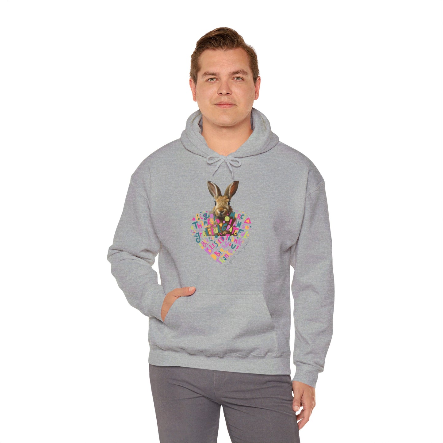 Gratitude Heart Bunny Hoodie Tee | Unisex Heavy Blend™ Hooded Sweatshirt | Gifts for Bunny Lovers | Pets Lover Tee | Rabbit Owner Shirt | Cute Rabbit Gifts |Personalized Pet Sweatshirt | Custom Gift | Bunny Shirt | Personalised Pet Hoodie