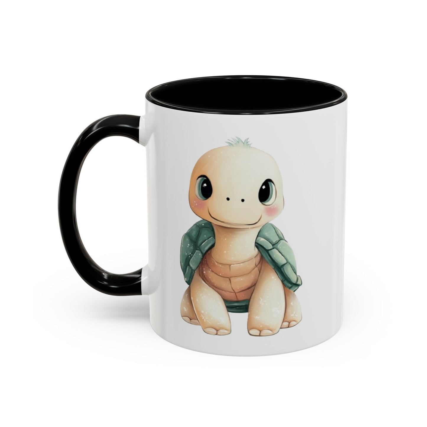 Cute Turtle Accent Coffee Mug, Unique Gift for Animal Lovers, Kitchen Decor, Cute Drinkware, Fun Collectible Mug