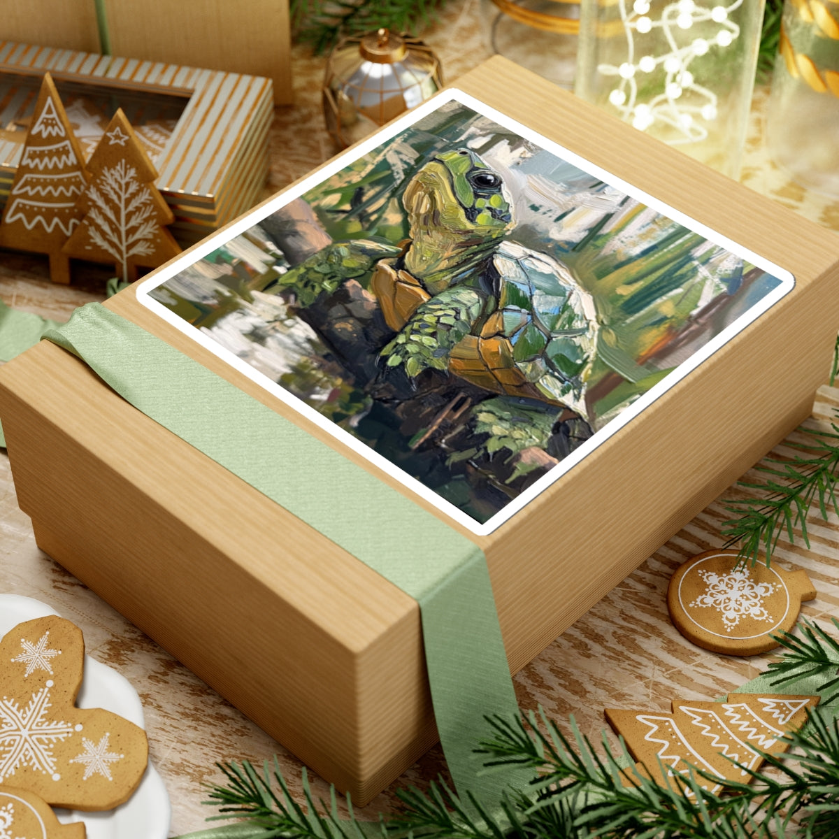 Whimsical Turtle Kiss-Cut Sticker, Turtle sticker, Reptile Sticker, Pet Sticker, Cute Animal Decals, Pet Decal, Vinyl Sticker, Pet Gift, Laptop Sticker, Luggage Sticker, Water Bottle Sticker, Luggage Sticker, Tumbler sticker, Scrapbook Sticker