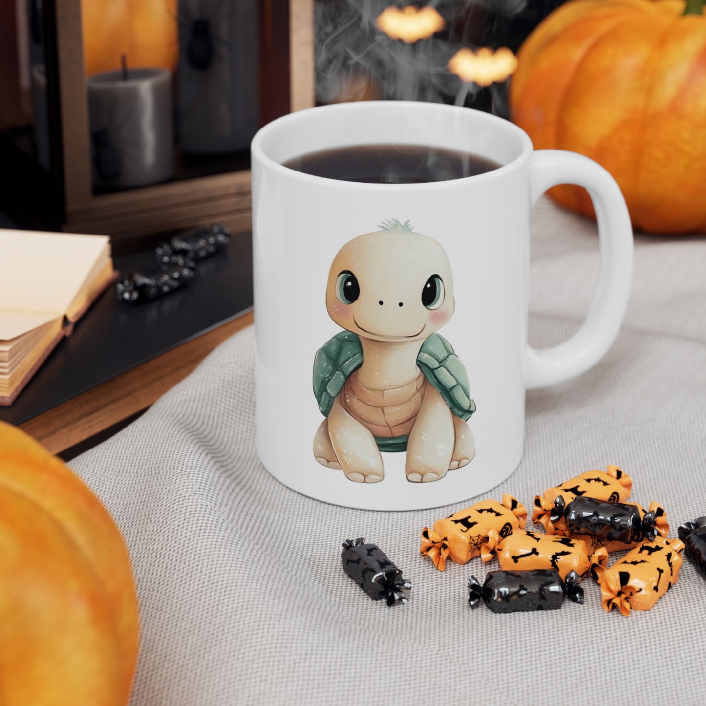 Cute Turtle Ceramic Mug | Unique Gift for Animal Lovers, Kitchen Decor, Cute Drinkware, Fun Collectible Mug