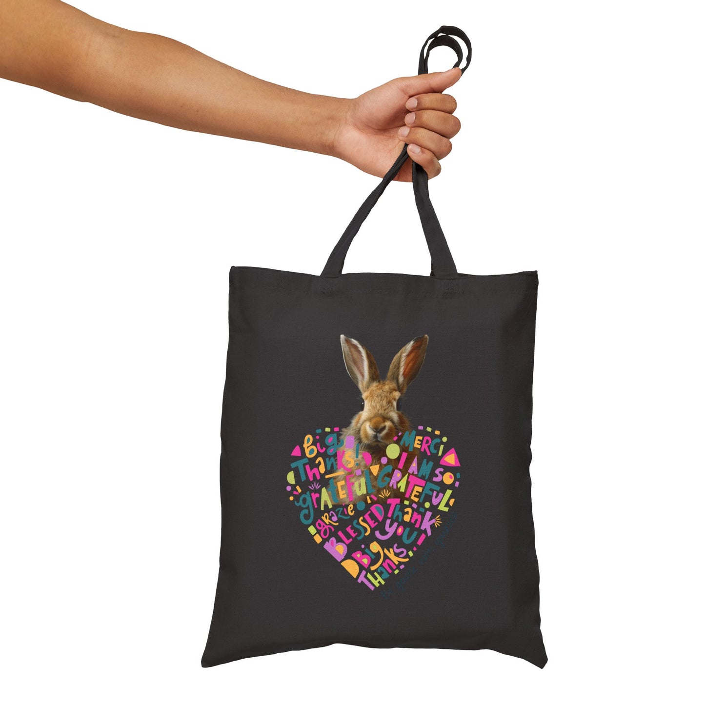 Bunny Heart Cotton Canvas Tote Bag | Bunny Tote Bag | Rabbit Tote Bag | Gift for Bunny Lovers | Gift for Rabbit Lovers | Pets Lover Tote Bag | Pet Products | Pet Accessories | Bunny Gifts | Personalised Pet Products| Pet Portrait | Custom Pet Portrait