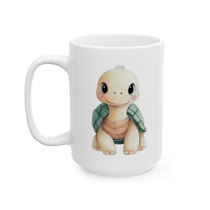 Cute Turtle Ceramic Mug | Unique Gift for Animal Lovers, Kitchen Decor, Cute Drinkware, Fun Collectible Mug