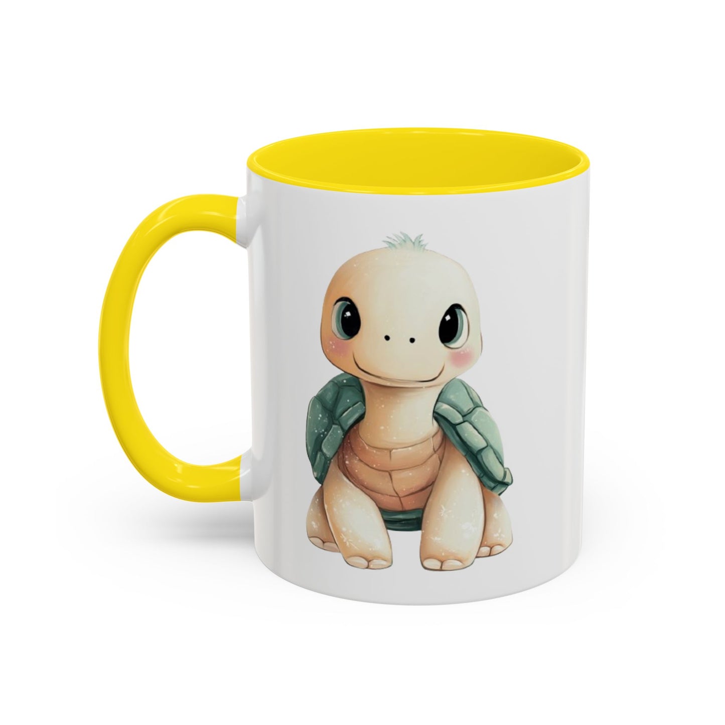 Cute Turtle Accent Coffee Mug, Unique Gift for Animal Lovers, Kitchen Decor, Cute Drinkware, Fun Collectible Mug