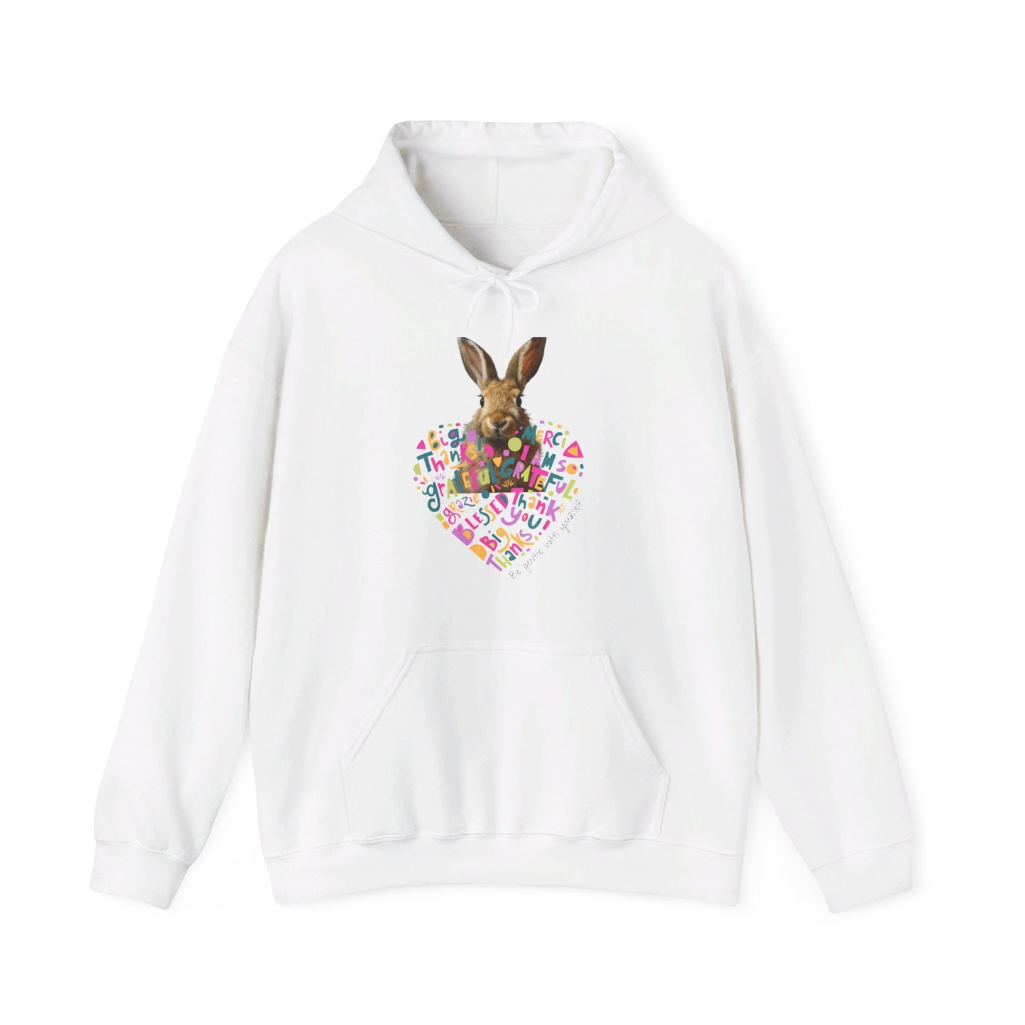 Gratitude Heart Bunny Hoodie Tee | Unisex Heavy Blend™ Hooded Sweatshirt | Gifts for Bunny Lovers | Pets Lover Tee | Rabbit Owner Shirt | Cute Rabbit Gifts |Personalized Pet Sweatshirt | Custom Gift | Bunny Shirt | Personalised Pet Hoodie