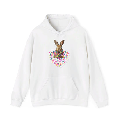 Gratitude Heart Bunny Hoodie Tee | Unisex Heavy Blend™ Hooded Sweatshirt | Gifts for Bunny Lovers | Pets Lover Tee | Rabbit Owner Shirt | Cute Rabbit Gifts |Personalized Pet Sweatshirt | Custom Gift | Bunny Shirt | Personalised Pet Hoodie