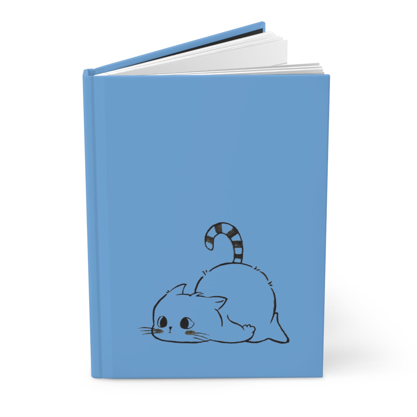 Adorable Cat Hardcover Journal,  Cute Pet Notebook, Kawaii Animal Diary, Gift for Cat Lovers