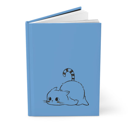 Adorable Cat Hardcover Journal,  Cute Pet Notebook, Kawaii Animal Diary, Gift for Cat Lovers