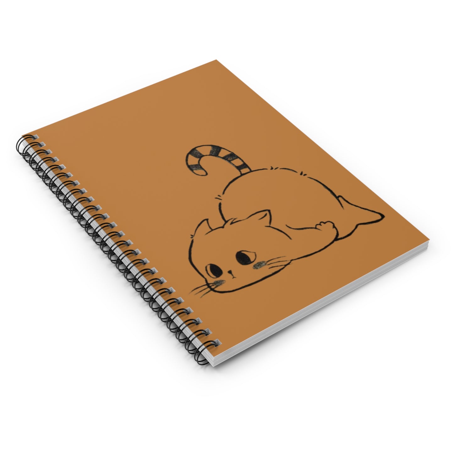 Cute Cat Spiral Notebook - Ruled Line, Kawaii Journal, Cat Lover's Gift, Note-Taking Essential, Stationery for Students, Writing Diary