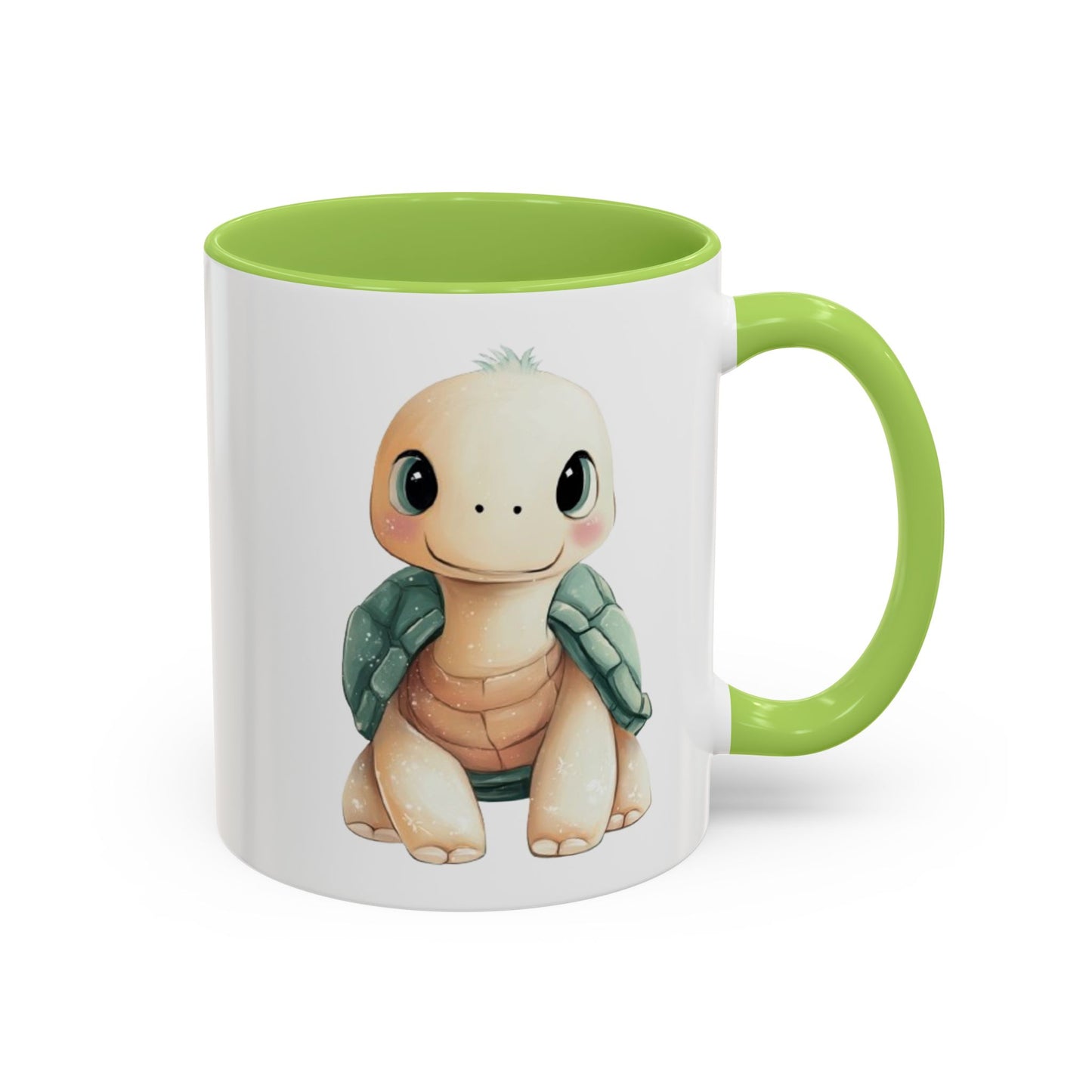 Cute Turtle Accent Coffee Mug, Unique Gift for Animal Lovers, Kitchen Decor, Cute Drinkware, Fun Collectible Mug