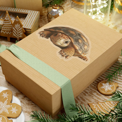 Whimsical Tortoise Kiss-Cut Sticker, Turtle sticker, Tortoise Sticker, Reptile Sticker, Pet Sticker, Cute Animal Decals, Pet Decal, Vinyl Sticker, Pet Gift, Laptop Sticker, Luggage Sticker, Water Bottle Sticker, Tumbler sticker, Scrapbook Sticker