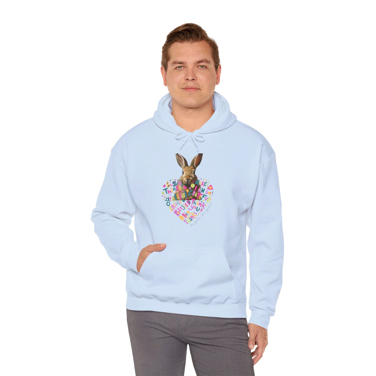 Gratitude Heart Bunny Hoodie Tee | Unisex Heavy Blend™ Hooded Sweatshirt | Gifts for Bunny Lovers | Pets Lover Tee | Rabbit Owner Shirt | Cute Rabbit Gifts |Personalized Pet Sweatshirt | Custom Gift | Bunny Shirt | Personalised Pet Hoodie